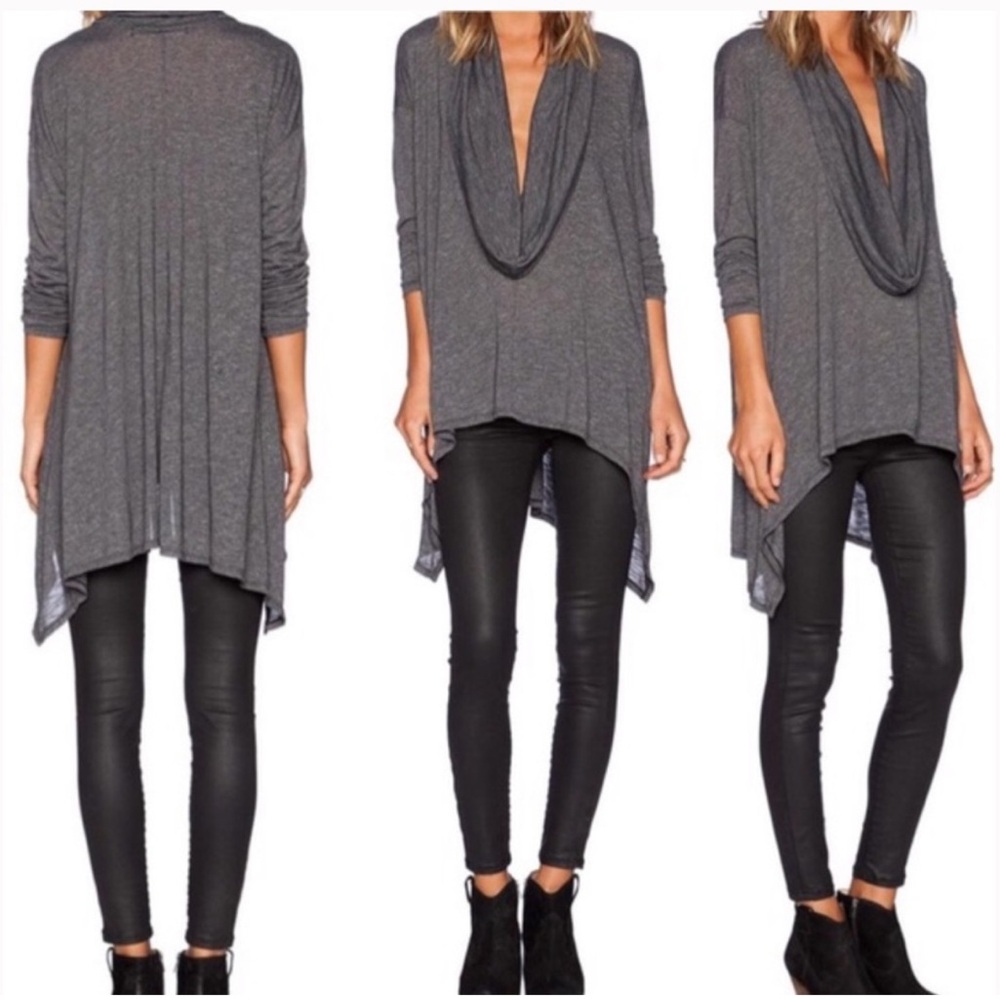 Michael Stars Gray Drape Top